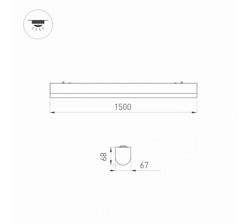 Линейный подвесной светильник Arlight ALT-LARGO-1500-40W Warm3000 047718 Линейный подвесной светильник Arlight ALT-LARGO-1500-40W Warm3000 047718