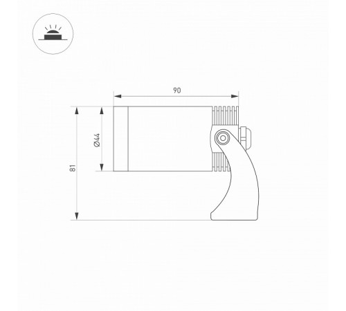 Прожектор Arlight KT-WATER-R44-8W Warm3000 047733 Прожектор Arlight KT-WATER-R44-8W Warm3000 047733