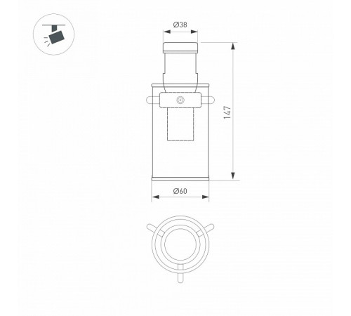 Трековый светильники Arlight ART-APRIORI-LANTERN-C-R60-5W Warm3000 047792 Трековый светильники Arlight ART-APRIORI-LANTERN-C-R60-5W Warm3000 047792