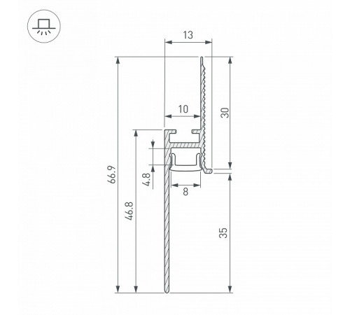 Профиль Arlight PLINTUS-FANTOM-H35-2000 ANOD 048687 Профиль Arlight PLINTUS-FANTOM-H35-2000 ANOD 048687