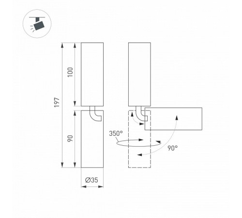 Спот Arlight SP-NUANCE-SURFACE-FLAP-R35-7W Day4000 049915 Спот Arlight SP-NUANCE-SURFACE-FLAP-R35-7W Day4000 049915
