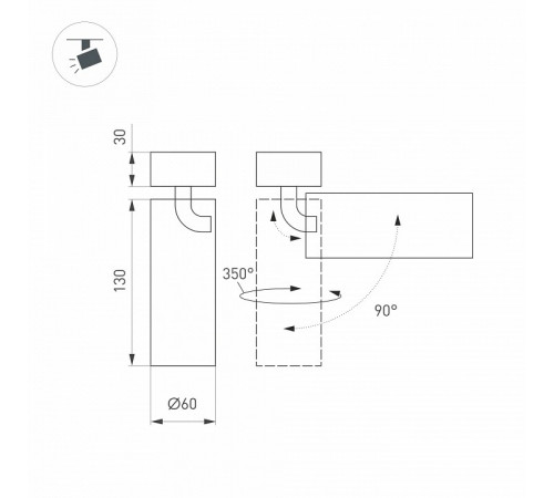 Спот Arlight SP-GABI-SURFACE-FLAP-R60-12W Day4000 049923