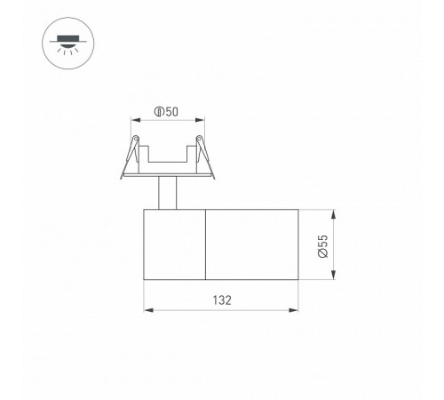 Встраиваемый спот Arlight LGD-ARTEMIS-BUILT-FLAP-R55-12W Day4000 051795 Встраиваемый спот Arlight LGD-ARTEMIS-BUILT-FLAP-R55-12W Day4000 051795