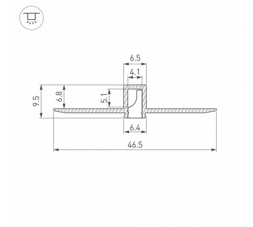Алюминиевый профиль Arlight LINIA7-FANTOM-2000 ANOD 052377