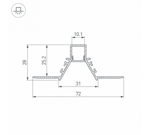 Алюминиевый профиль Arlight COMFORT10-V-FANTOM-2000 BLACK 052541 Алюминиевый профиль Arlight COMFORT10-V-FANTOM-2000 BLACK 052541