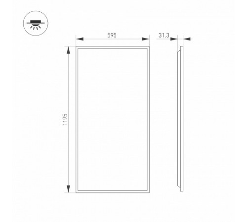 Панель светодиодная Arlight DL-TITAN-S600x1200-60W Day4000 052815