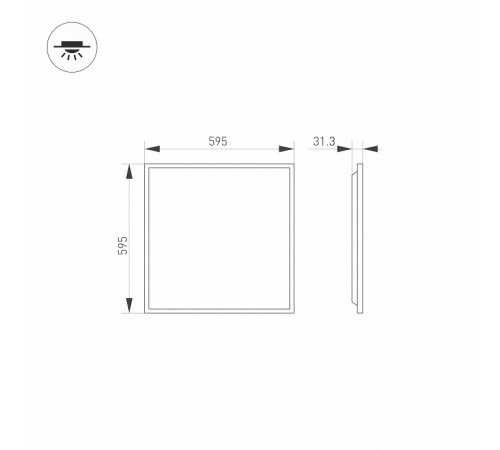 Панель светодиодная Arlight DL-TITAN-S600x600-40W White6000 052836