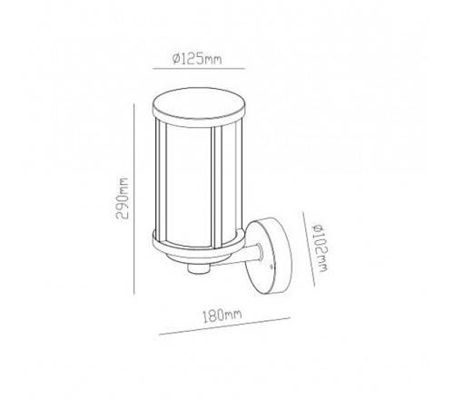 Настенный светильник ARTE Lamp A1036AL-1BK Настенный светильник ARTE Lamp A1036AL-1BK