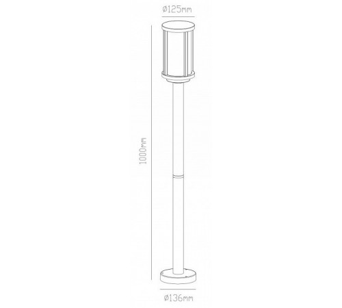 Садовый светильник ARTE Lamp A1036PA-1BK