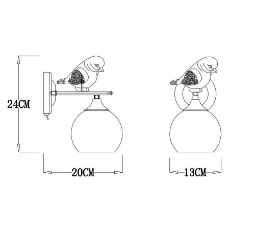 Бра ARTE Lamp A2150AP-1WG Бра ARTE Lamp A2150AP-1WG