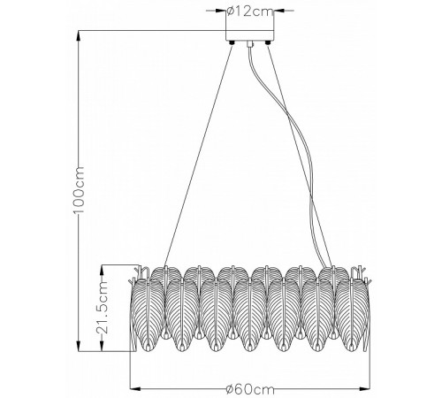 Подвесная люстра Arte Lamp Evie A4052SP-8SG