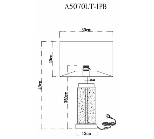 Настольная лампа Arte Lamp Baymont A5070LT-1PB Настольная лампа Arte Lamp Baymont A5070LT-1PB