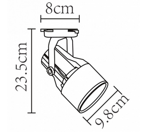 Трековый светильник Arte Lamp A6252PL-1BK