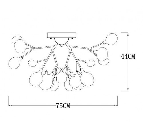 Потолочная люстра ARTE Lamp A7274PL-27WH