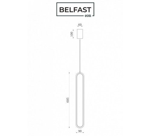 Подвесной светильник Belfast Nevis 86227-1W-60 BR