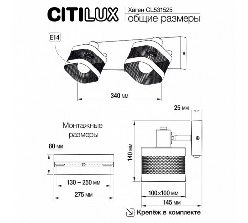 Спот Citilux Хаген CL531525