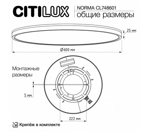 Потолочный светильник Citilux Norma CL748601