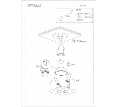 Встраиваемый светильник Denkirs DK2031-WH Встраиваемый светильник Denkirs DK2031-WH