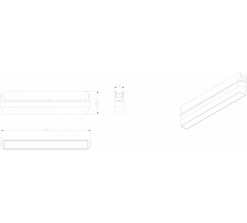 Трековый магнитный однофазный светильник Denkirs Air linear DK5303-BK Трековый магнитный однофазный светильник Denkirs Air linear DK5303-BK