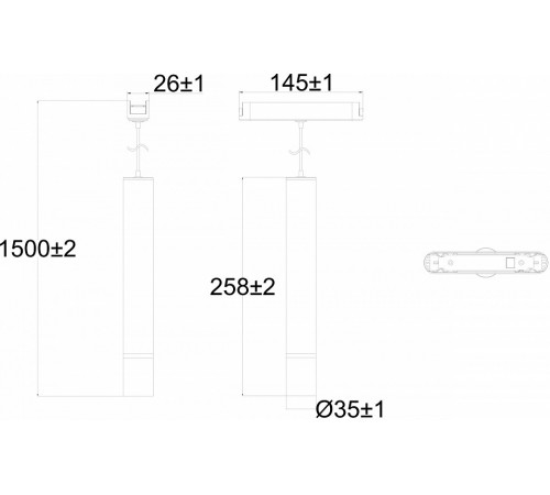 Трековый магнитный однофазный светильник Denkirs Air hang DK5315-BK Трековый магнитный однофазный светильник Denkirs Air hang DK5315-BK
