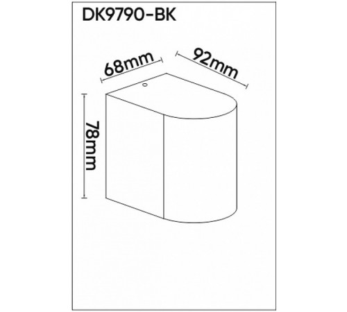 Фасадный светильник Denkirs Narvik DK9790-BK