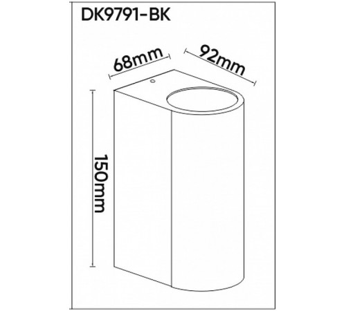 Фасадный светильник Denkirs Narvik DK9791-BK