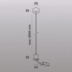 Подвод питания для подвесного монтажа трека Denkirs Smart Base TR2124-BK