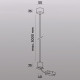 Подвод питания для подвесного монтажа трека Denkirs Smart Base TR2124-WH