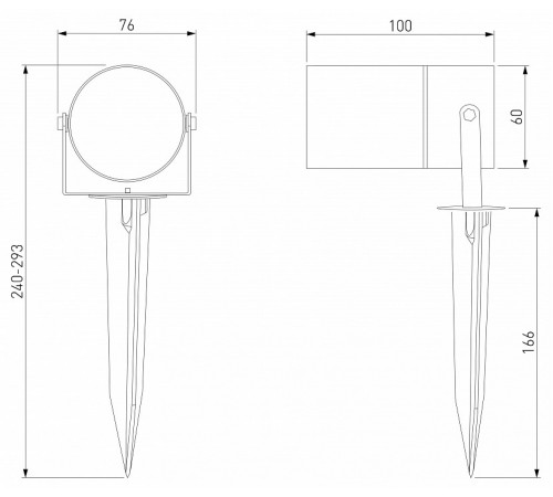 Уличный светодиодный светильник Elektrostandard Landscape 043 FL LED черный 4690389184062 a059011 Уличный светодиодный светильник Elektrostandard Landscape 043 FL LED черный 4690389184062 a059011