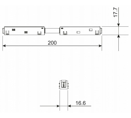 Прямой коннектор и планка Elektrostandard Slim Magnetic 85096/00 4690389188794 a061246 Прямой коннектор и планка Elektrostandard Slim Magnetic 85096/00 4690389188794 a061246