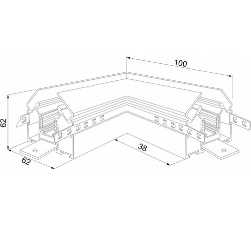 Угловой коннектор Elektrostandard Slim Magnetic 85124/00 4690389191701 a062151 Угловой коннектор Elektrostandard Slim Magnetic 85124/00 4690389191701 a062151