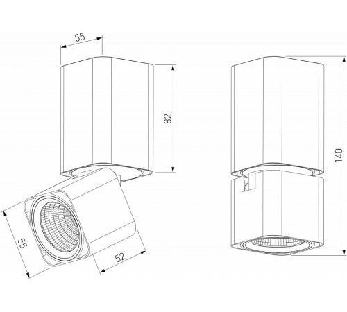 Накладной спот Elektrostandard Cubus 4690389197840 a063681 Накладной спот Elektrostandard Cubus 4690389197840 a063681