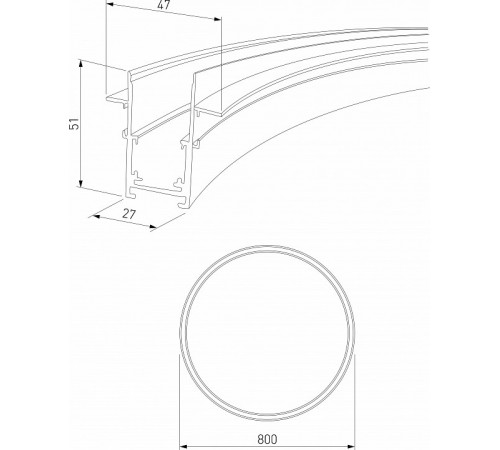 Шинопровод встраиваемый радиусный Elektrostandard Slim Magnetic 4690389205019 85158/00 a066494