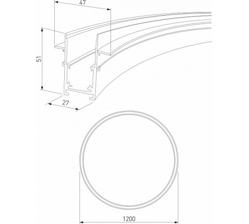 Шинопровод встраиваемый радиусный Elektrostandard Slim Magnetic 4690389204999 85159/00 a066496 Шинопровод встраиваемый радиусный Elektrostandard Slim Magnetic 4690389204999 85159/00 a066496