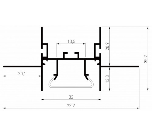 Алюминиевый профиль Elektrostandard LL-2-ALP023 4690389205101 LL-2-ALP023 a066624