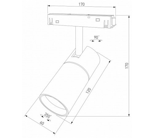 Трековый магнитный светильник Elektrostandard Slim Magnetic 4690389206511 85012/01 a067379 Трековый магнитный светильник Elektrostandard Slim Magnetic 4690389206511 85012/01 a067379