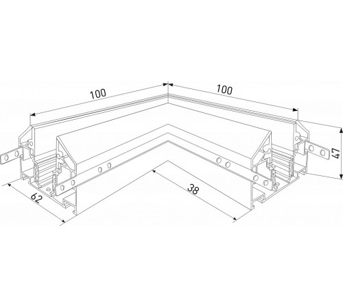 Коннектор угловой внутренний Elektrostandard Slim Magnetic 4690389206832 85205/00 a067414