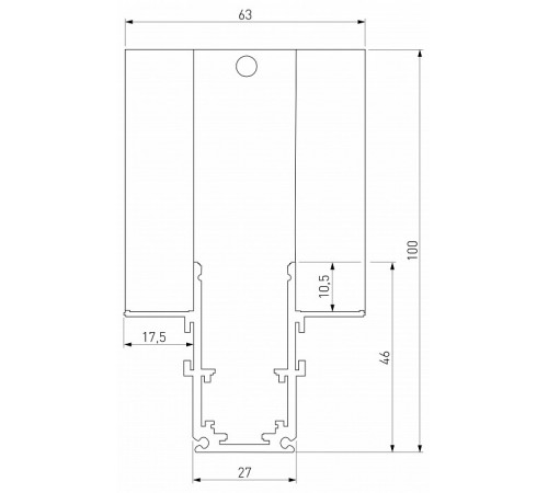 Коннектор угловой внутренний для встраиваемого шинопровода Elektrostandard Slim Magnetic 4690389206719 85213/00 a067507