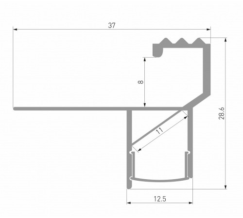Встраиваемый алюминиевый профиль Elektrostandard 4690389209154 LL-2-ALP025 a068313