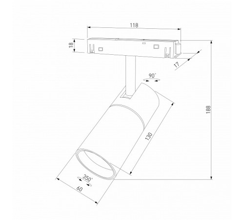 Трековый магнитный светильник Elektrostandard 4690389212536 a069471 Трековый магнитный светильник Elektrostandard 4690389212536 a069471