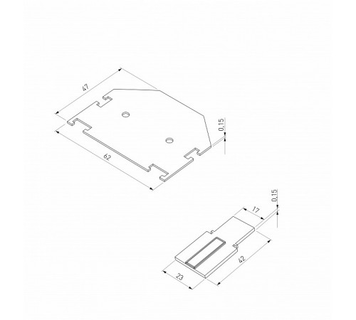 Комплект заглушек для шинопровода Elektrostandard Slim Magnetic 85233/00 4690389214967 a070152 Комплект заглушек для шинопровода Elektrostandard Slim Magnetic 85233/00 4690389214967 a070152