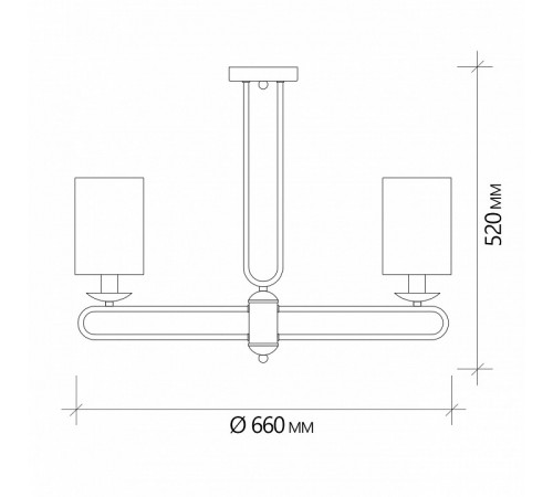 Люстра на штанге Escada Eclipse 10166/5PL Brass