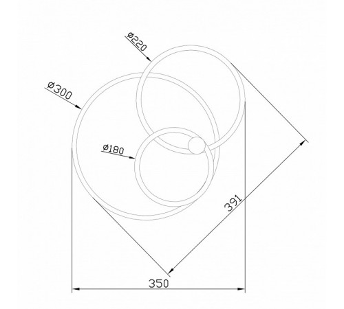 Потолочная люстра Escada Contour 10213/2LED BL Chrome Потолочная люстра Escada Contour 10213/2LED BL Chrome