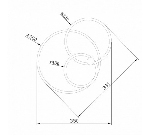 Потолочная люстра Escada Contour 10213/2LED BL White Потолочная люстра Escada Contour 10213/2LED BL White