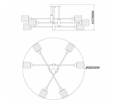 Потолочная люстра Escada Reflex 1140/6P