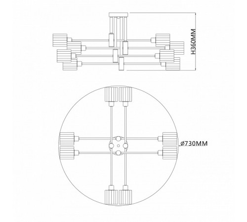 Потолочная люстра Escada Reflex 1140/8P