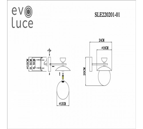 Бра Evoluce Genova SLE220201-01 Бра Evoluce Genova SLE220201-01