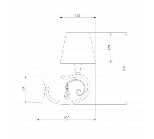 Бра Eurosvet Incanto 60069/1 серебро Бра Eurosvet Incanto 60069/1 серебро