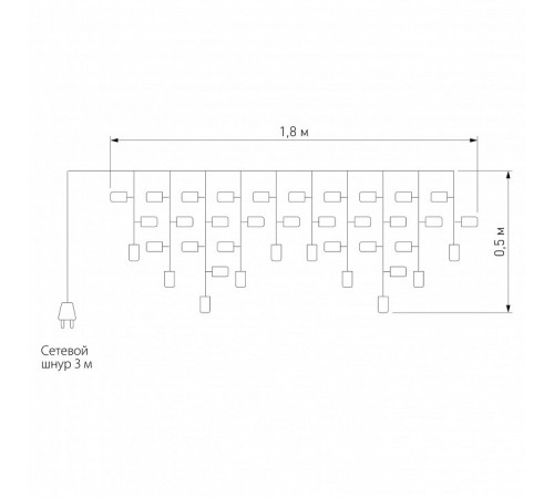 Гирлянда Eurosvet 100-001 100-001 теплый белый 1,8*0,5м IP20 a060410 Гирлянда Eurosvet 100-001 100-001 теплый белый 1,8*0,5м IP20 a060410
