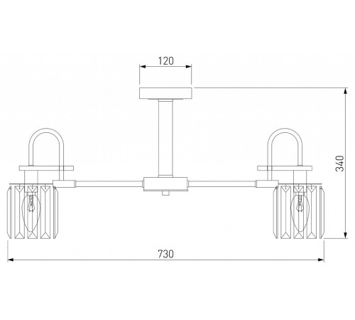 Люстра на штанге Eurosvet 70090/8 графит Smart a045142